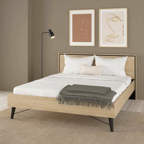 Letto matrimoniale rovere 172x206cm accogliente - Lala