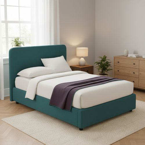 Letto Matrimoniale Verde Petrolio Sfoderabile Contenitore, Dimensione Materasso 160x200 cm - Argentina