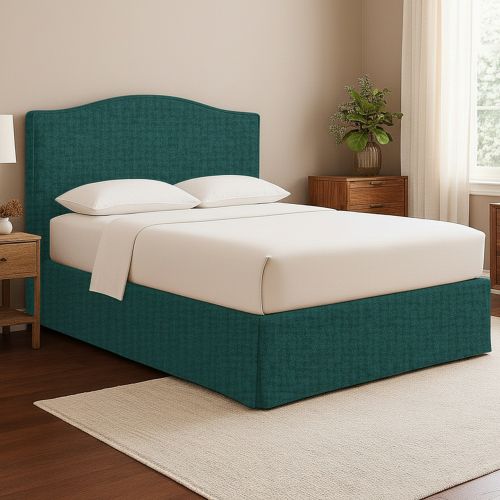 Letto Matrimoniale Verde Petrolio Sfoderabile Contenitore, Dimensione Materasso 160x200 cm - Orgiano