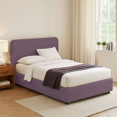 Letto Matrimoniale Viola Lilla Sfoderabile Contenitore, Dimensione Materasso 160x190 cm - Issime