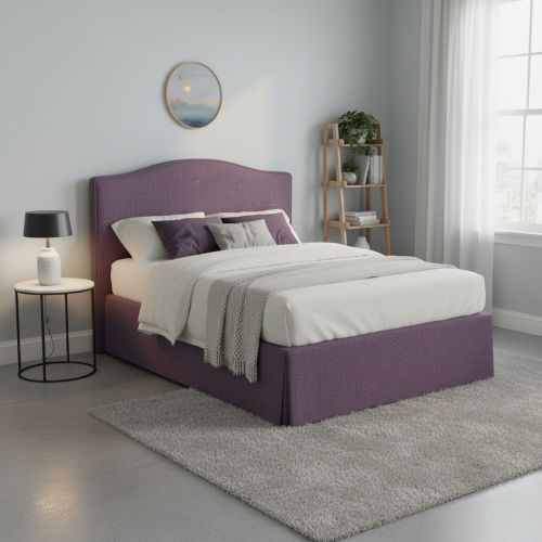 Letto Matrimoniale Viola Lilla Sfoderabile Contenitore, Dimensione Materasso 160x190 cm - Turania