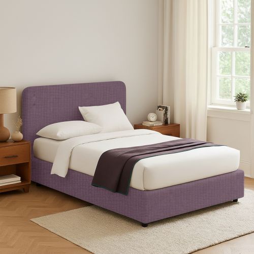 Letto Matrimoniale Viola Lilla Sfoderabile Contenitore, Dimensione Materasso 160x200 cm - Argentina