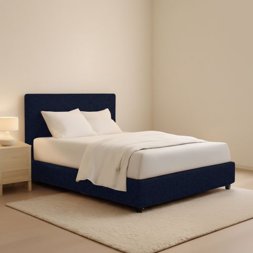 Letto Matrimoniale Viola Scuro Sfoderabile Contenitore, Dimensione Materasso 160x190 cm - Fasanella