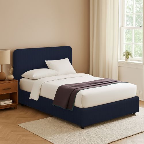 Letto Matrimoniale Viola Scuro Sfoderabile Contenitore, Dimensione Materasso 160x190 cm - Issime