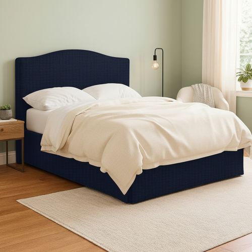 Letto Matrimoniale Viola Scuro Sfoderabile Contenitore, Dimensione Materasso 160x190 cm - Turania