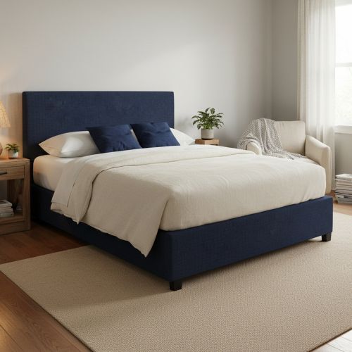 Letto Matrimoniale Viola Scuro Sfoderabile Contenitore, Dimensione Materasso 160x200 cm - Frinco