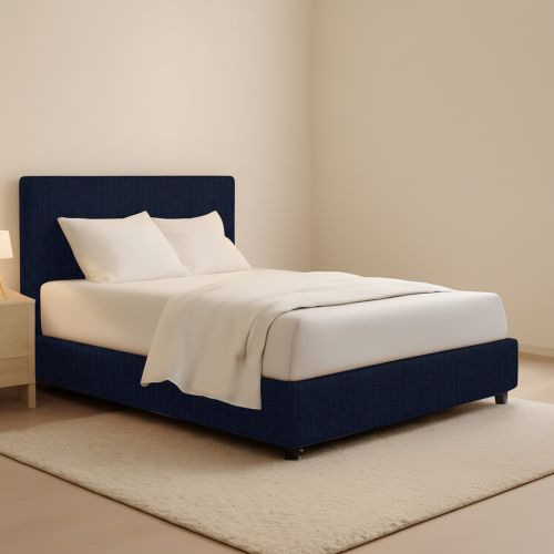Letto Matrimoniale Viola Scuro Sfoderabile Contenitore, Dimensione Materasso 160x200 cm - Lenta