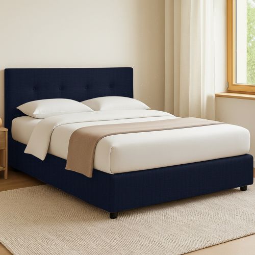 Letto Matrimoniale Viola Scuro Sfoderabile Contenitore, Dimensione Materasso 160x200 cm - Melilli