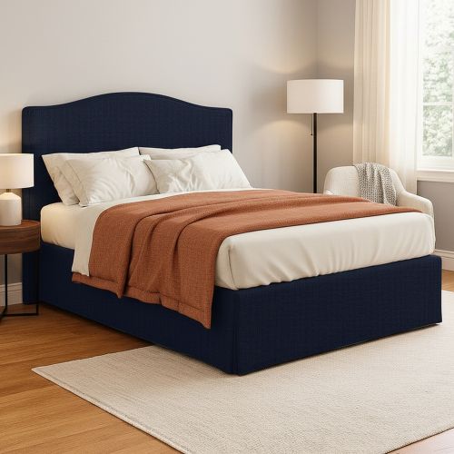 Letto Matrimoniale Viola Scuro Sfoderabile Contenitore, Dimensione Materasso 160x200 cm - Orgiano