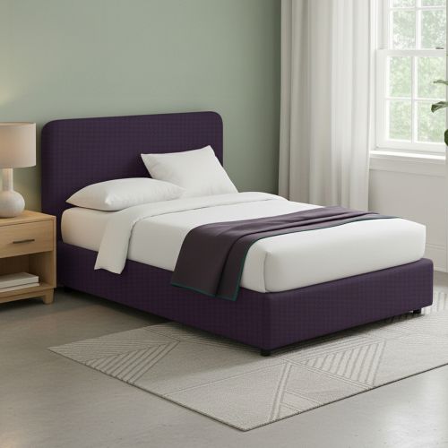 Letto Matrimoniale Viola Sfoderabile Contenitore, Dimensione Materasso 160x190 cm - Issime