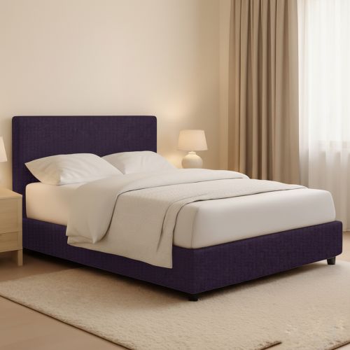 Letto Matrimoniale Viola Sfoderabile Contenitore, Dimensione Materasso 160x200 cm - Lenta