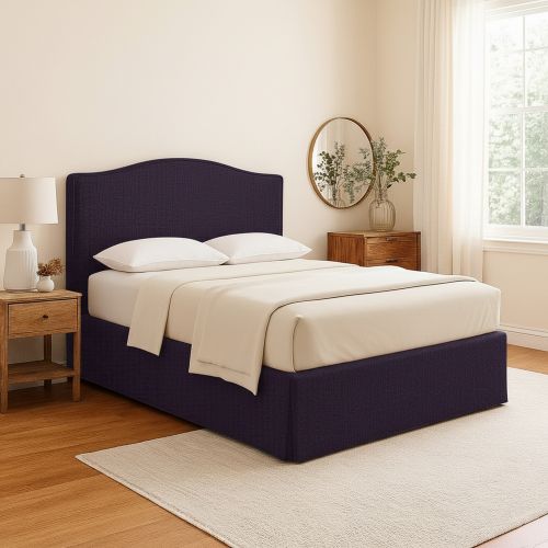 Letto Matrimoniale Viola Sfoderabile Contenitore, Dimensione Materasso 160x200 cm - Orgiano