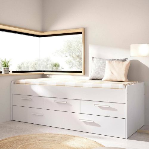 Letto per bambini 4 cassetti 194x95cm bianco - Aftro