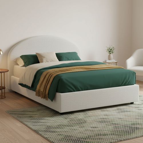Letto piazza e mezza Acy, con materasso Cm 120x190 incluso, Bianco