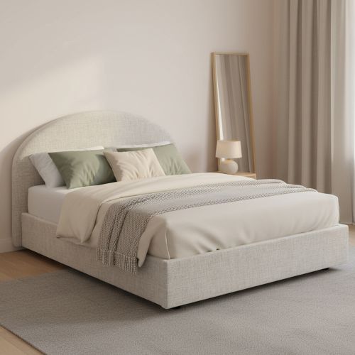 Letto piazza e mezza Akis, adatto per materasso Cm 120x190, Bianco