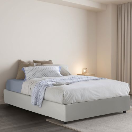 Letto piazza e mezza Americas, adatto per materasso Cm 120x200, Bianco