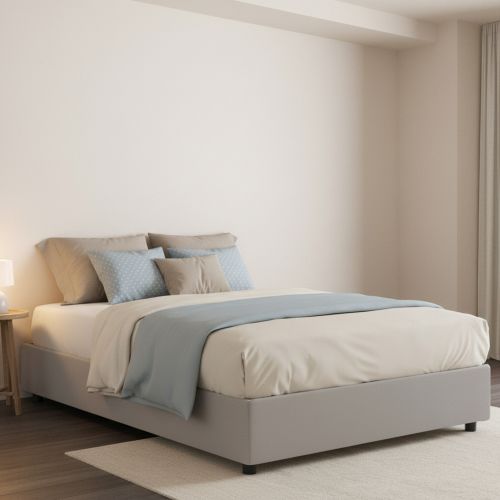 Letto piazza e mezza Anahi, con materasso Cm 120x190 incluso, Bianco