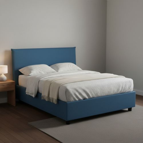 Letto piazza e mezza Anyta, adatto per materasso Cm 120x190, Blu