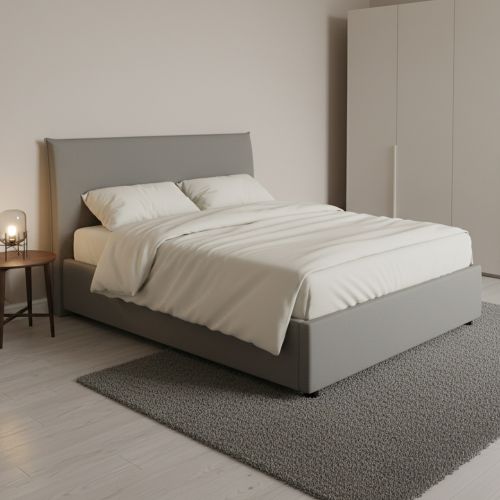 Letto piazza e mezza Anyta, adatto per materasso Cm 120x190, Grigio