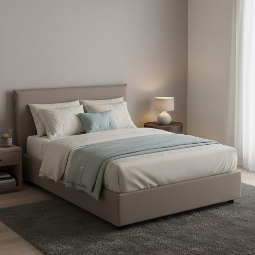 Letto piazza e mezza Anyta, adatto per materasso Cm 120x190, Tortora