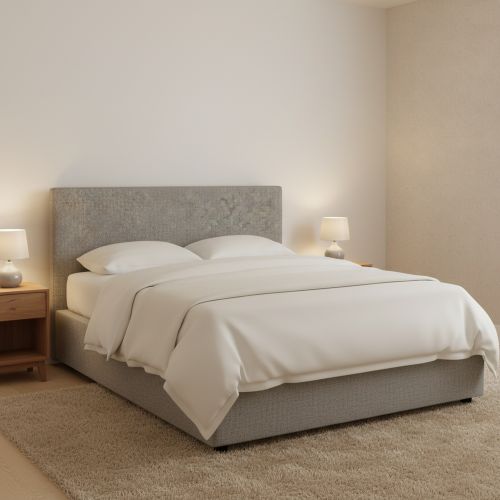 Letto Piazza e Mezza Grigio Cenere Sfoderabile Contenitore, Dimensione Materasso 120x190 cm - Ciconio