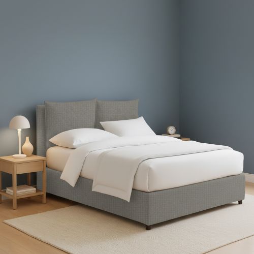 Letto Piazza e Mezza Grigio Cenere Sfoderabile Contenitore, Dimensione Materasso 120x190 cm - Erchie