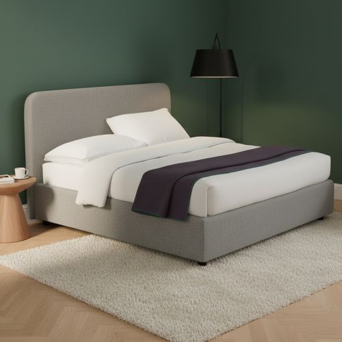 Letto Piazza e Mezza Grigio Cenere Sfoderabile Contenitore, Dimensione Materasso 120x190 cm - Rodero
