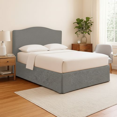 Letto Piazza e Mezza Grigio Cenere Sfoderabile Contenitore, Dimensione Materasso 120x200 cm - Pogno