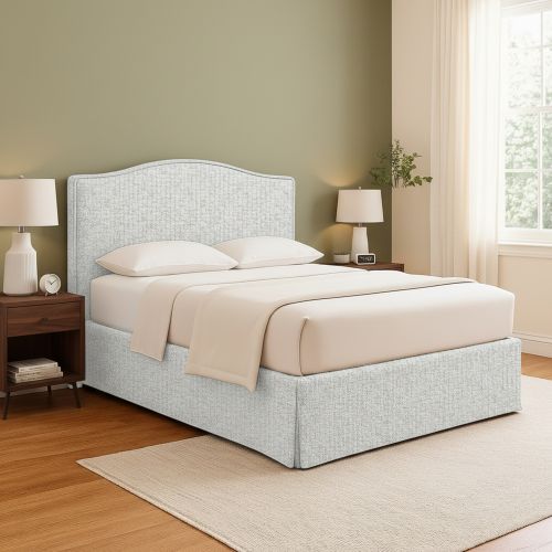 Letto Piazza e Mezza Grigio Chiaro Sfoderabile Contenitore, Dimensione Materasso 120x200 cm - Pogno