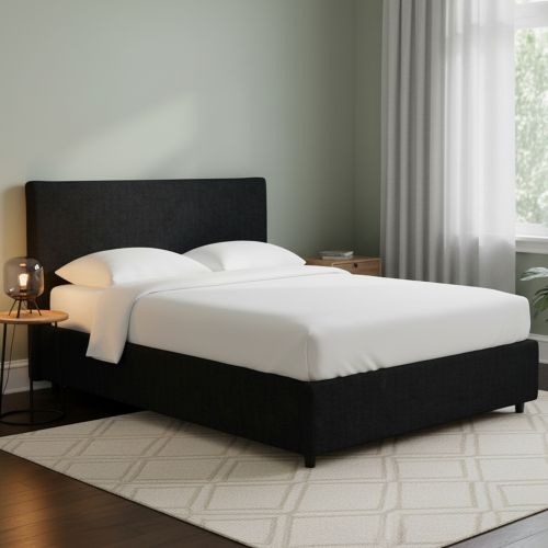 Letto Piazza e Mezza Grigio Scuro Sfoderabile Contenitore, Dimensione Materasso 120x190 cm - Cirie