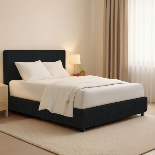 Letto Piazza e Mezza Grigio Scuro Sfoderabile Contenitore, Dimensione Materasso 120x200 cm - Codevigo