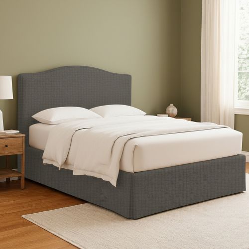 Letto Piazza e Mezza Grigio Tortora Sfoderabile Contenitore, Dimensione Materasso 120x190 cm - Lavagna