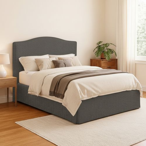Letto Piazza e Mezza Grigio Tortora Sfoderabile Contenitore, Dimensione Materasso 120x200 cm - Pogno