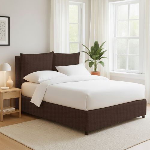 Letto Piazza e Mezza Marrone Sfoderabile Contenitore, Dimensione Materasso 120x190 cm - Erchie