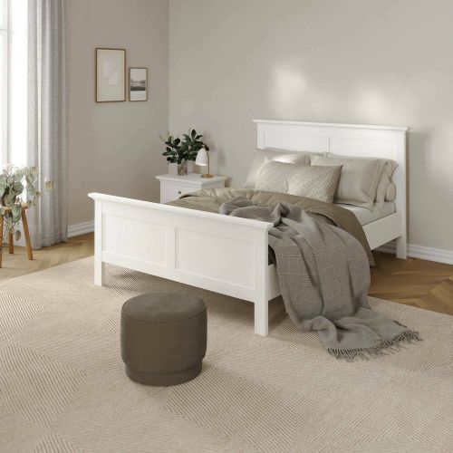 Letto piazza e mezza Phanfone, 158x201 h110 cm, Bianco