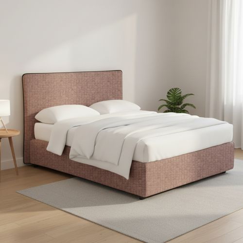Letto Piazza e Mezza Rosa Antico Sfoderabile Contenitore, Dimensione Materasso 120x200 cm - Silandro