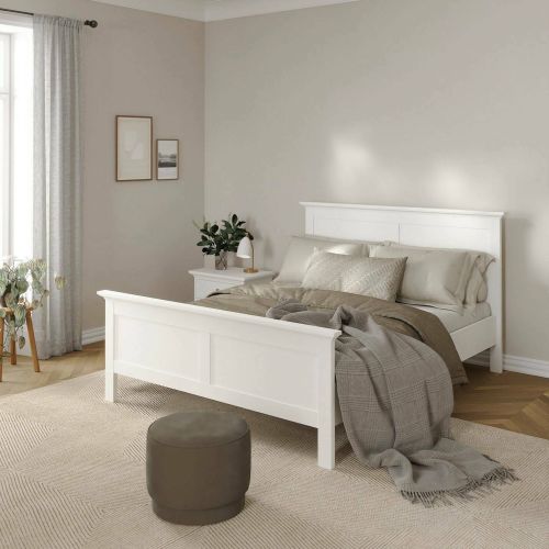 Letto piazza e mezza Saudel, 172x213 h110 cm, Bianco
