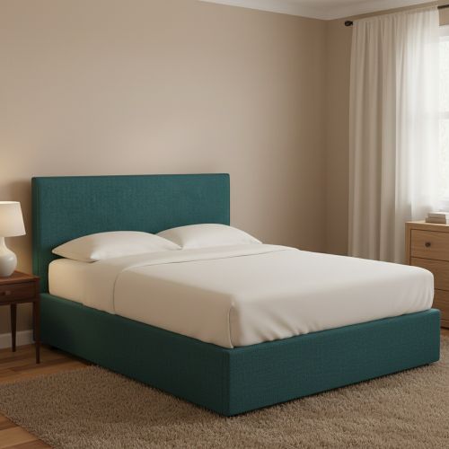 Letto Piazza e Mezza Verde Petrolio Sfoderabile Contenitore, Dimensione Materasso 120x190 cm - Ciconio