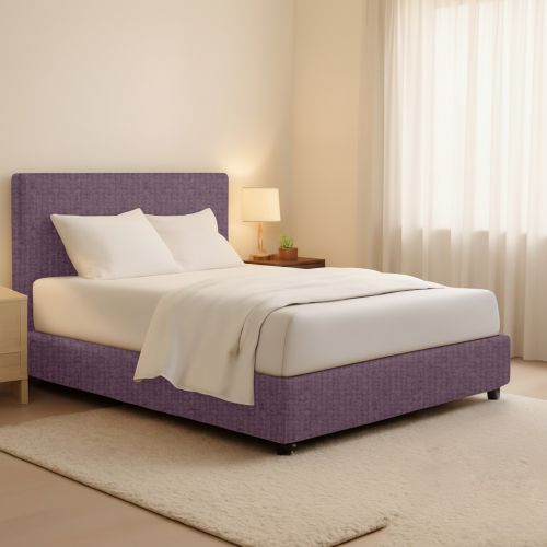 Letto Piazza e Mezza Viola Lilla Sfoderabile Contenitore, Dimensione Materasso 120x200 cm - Codevigo