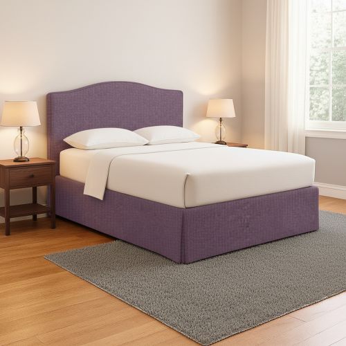 Letto Piazza e Mezza Viola Lilla Sfoderabile Contenitore, Dimensione Materasso 120x200 cm - Pogno