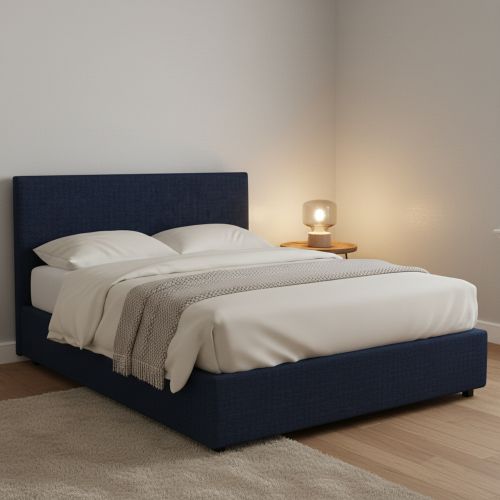 Letto Piazza e Mezza Viola Scuro Sfoderabile Contenitore, Dimensione Materasso 120x190 cm - Ciconio