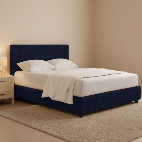 Letto Piazza e Mezza Viola Scuro Sfoderabile Contenitore, Dimensione Materasso 120x200 cm - Codevigo