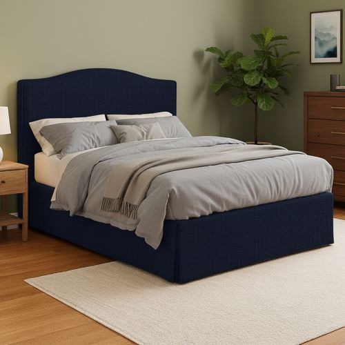 Letto Piazza e Mezza Viola Scuro Sfoderabile Contenitore, Dimensione Materasso 120x200 cm - Pogno