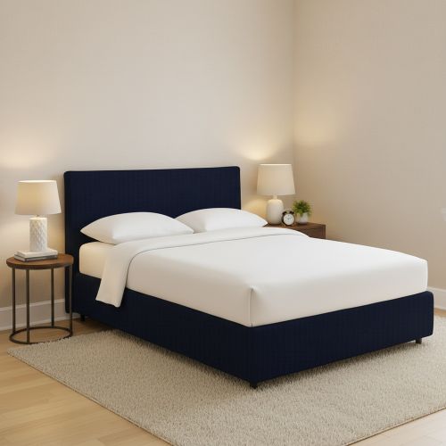 Letto Piazza e Mezza Viola Scuro Sfoderabile Contenitore, Dimensione Materasso 120x200 cm - Silandro