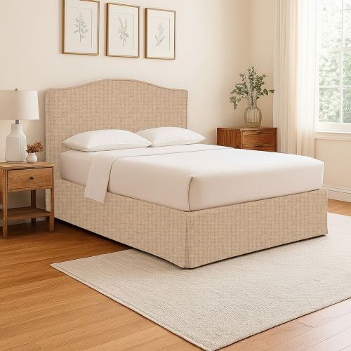 Letto Singolo Beige Sfoderabile Contenitore, Dimensione Materasso 90x190 cm - Orvieto