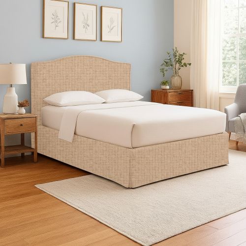 Letto Singolo Beige Sfoderabile Contenitore, Dimensione Materasso 90x200 cm - Copparo