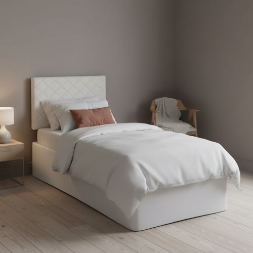 Letto singolo bianco 5x90cm rete inclusa - Accu