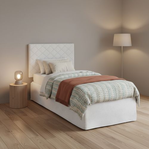 Letto singolo bianco 80x190cm materasso incluso - Ascra