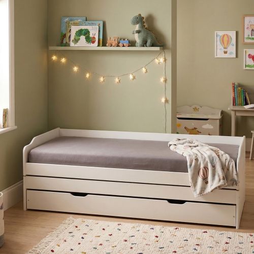 Letto Singolo Bianco Contenitore Singolo, - Sibari