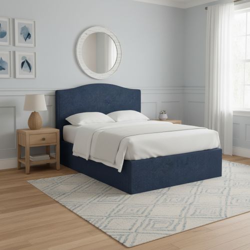Letto Singolo blu Sfoderabile Contenitore, Dimensione Materasso 90x200 cm - Copparo